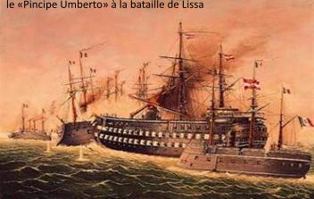 le «Pincipe Umberto» à la bataille de Lissa