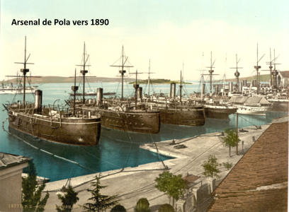 Arsenal de Pola vers 1890